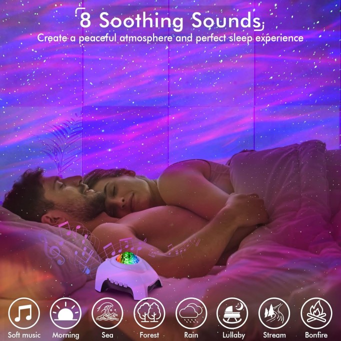 Star Projector, Galaxy Projector for Bedroom, Bluetooth Speaker and White Noise Aurora Projector, Night Light Projector for Kids Adults Gaming Room, Home Theater, Ceiling, Room Decor