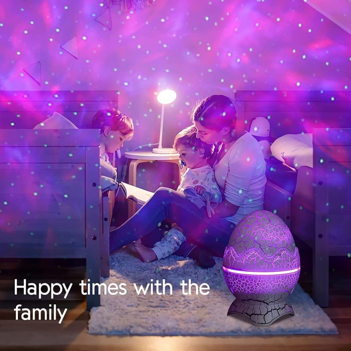 Dinosaur Egg Galaxy Star Projector Starry Light with Wireless Music Player, Night Light with White Noise, Nebula,Timer & Remote Control Best Gift & Decoration for Children's and Adults' Bedroom