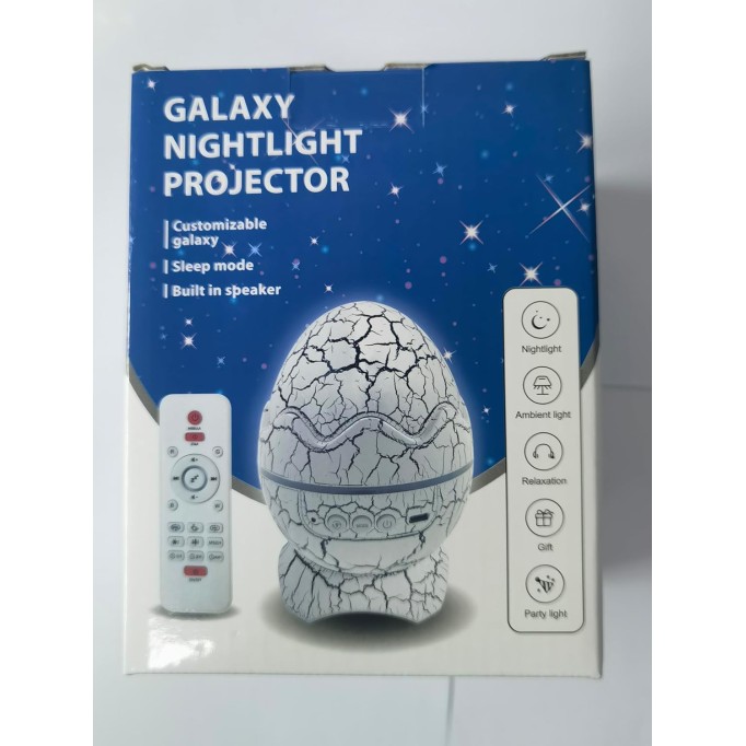 Dinosaur Egg Galaxy Star Projector Starry Light with Wireless Music Player, Night Light with White Noise, Nebula,Timer & Remote Control Best Gift & Decoration for Children's and Adults' Bedroom