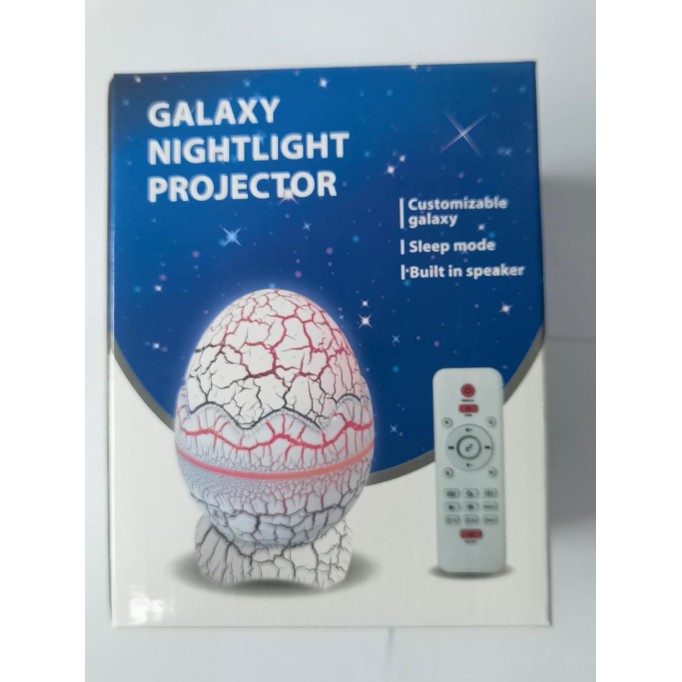 Dinosaur Egg Galaxy Star Projector Starry Light with Wireless Music Player, Night Light with White Noise, Nebula,Timer & Remote Control Best Gift & Decoration for Children's and Adults' Bedroom