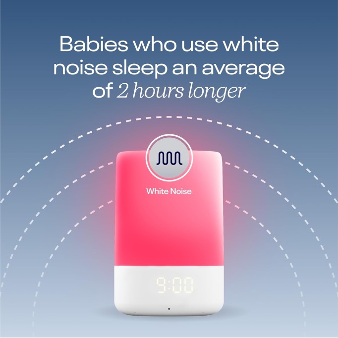 Sound and Light Smart Baby Night Light and Sound Machine | Audio Monitor | Cry Detection Alert Feature | OK to Wake Alarm Clock for Kids | Temp & Humidity Tracking | Rechargeable Battery | WiFi