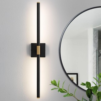 Bathroom Vanity Light Fixtures Over Mirror Black Gold 30 inch LED Vanity Lights 4000K Morden Bathroom Sconce Picture Lights for Paintings (Vertical & Horizontal)