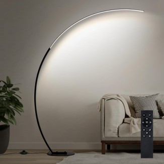 Dimmable LED Floor Lamp with 3 Color Temperatures, Ultra Bright 2000LM Arc Floor Lamps for Living Room, Modern Standing Tall Lamp with Remote Control Reading Floor Lamp for Bedroom Office Classroom