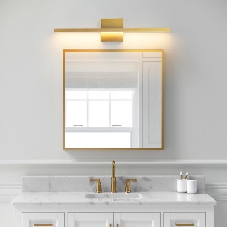 Gold Bathroom Light Fixture - 23.6 inch Brushed Gold Bathroom Vanity Light Over Mirror 18W LED Dimmable Wall Sconce Lighting Fixture for Bathroom Bedroom