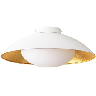 Semi Flush Mount Ceiling Light Fixture American Retro Close to Ceiling Lamps White Round Glass Lampshade Led Light E26/E27 Indoor Single Head Study Bedroom Dining Room Lighting